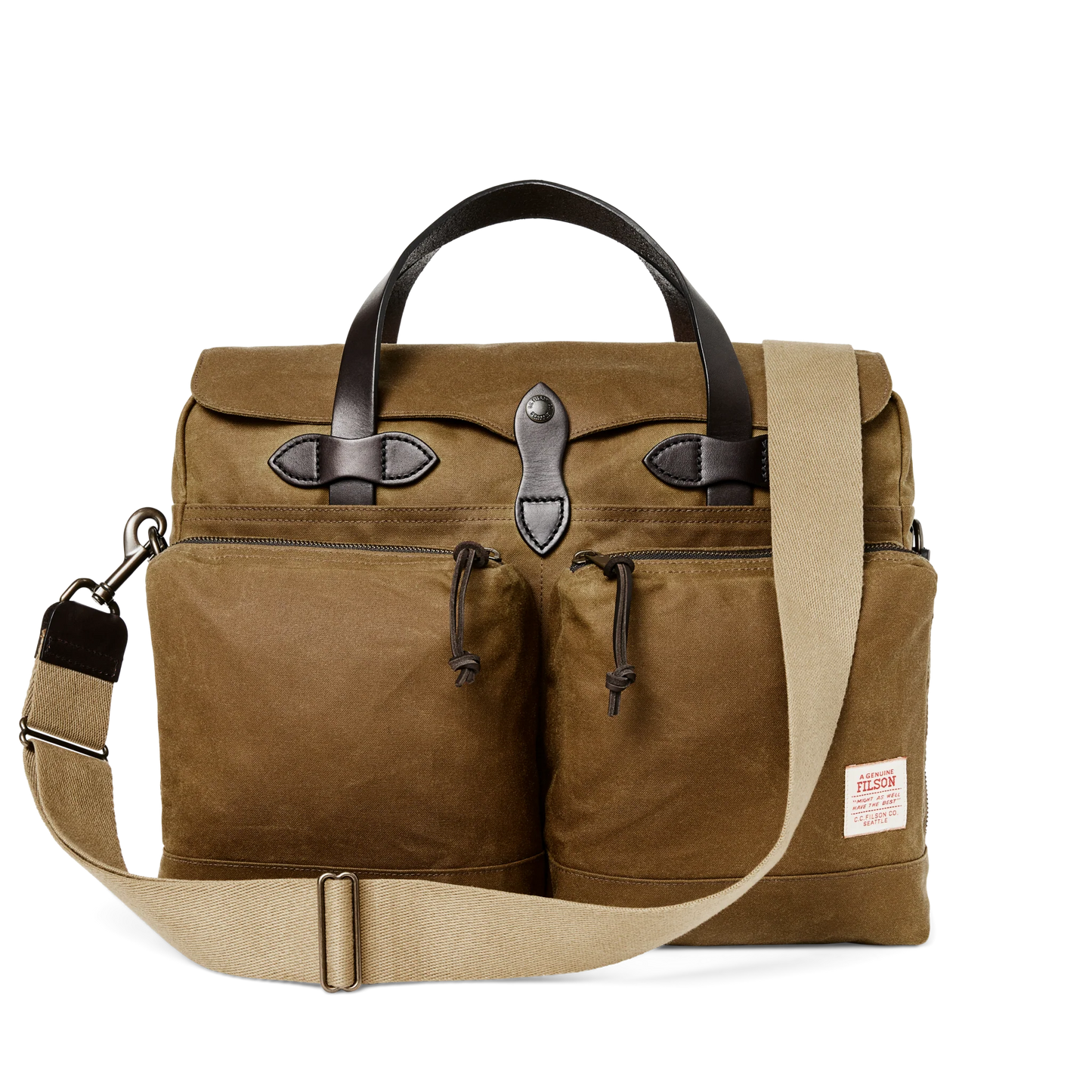 FILSON 24-HOUR TIN CLOTH BRIEFCASE - DARK TAN