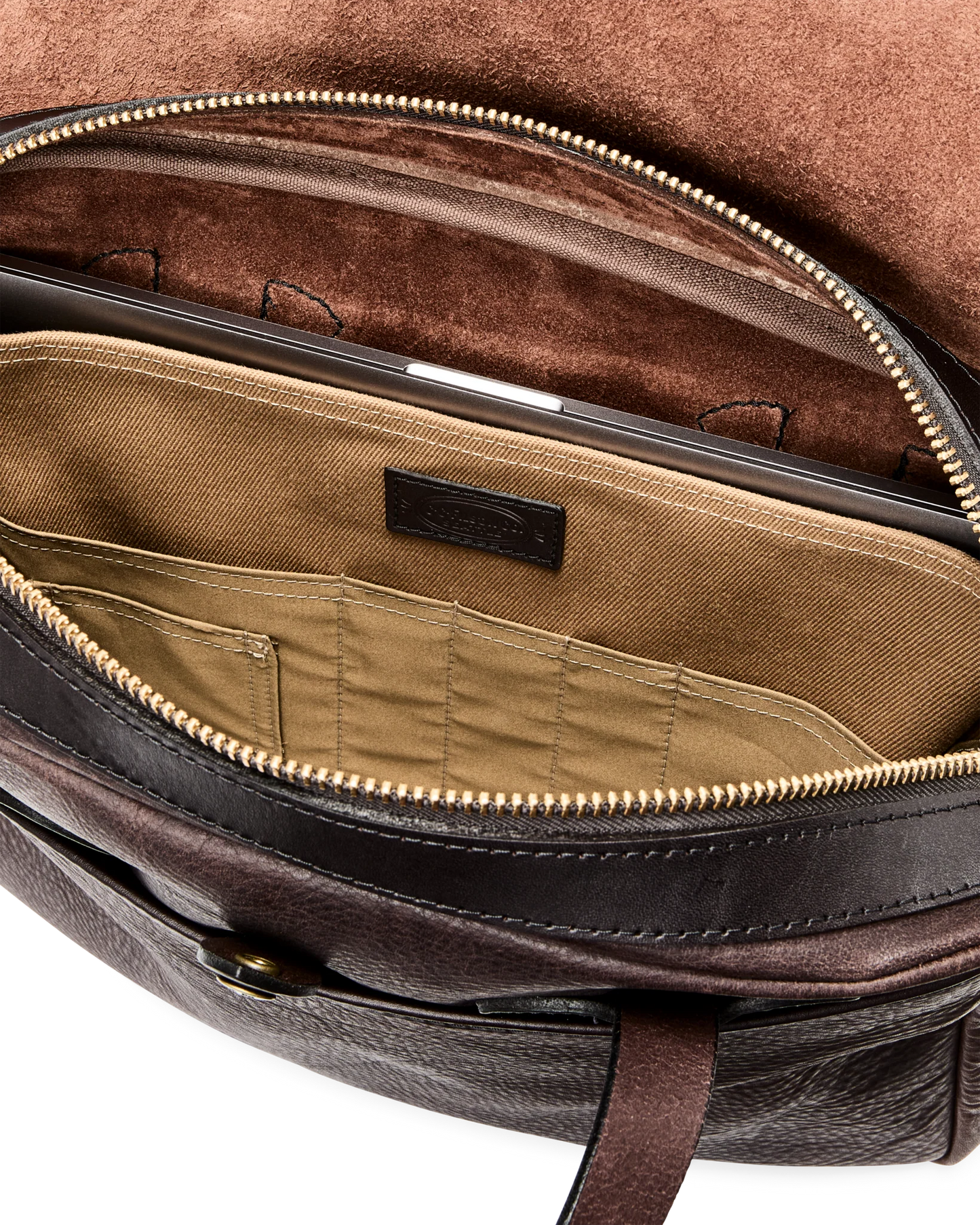 FILSON HERITAGE LEATHER JOURNEYMAN ORIGINAL BRIEFCASE - BALLARD BROWN