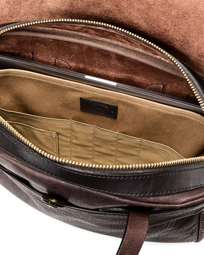 FILSON HERITAGE LEATHER JOURNEYMAN ORIGINAL BRIEFCASE - BALLARD BROWN