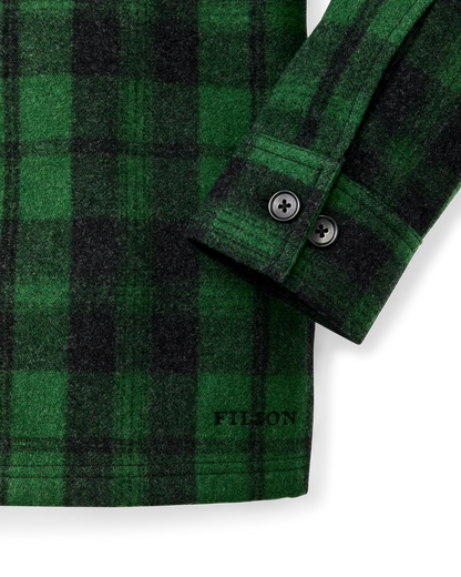FILSON WOOL JAC-SHIRT - GREEN / BLACK PLAID