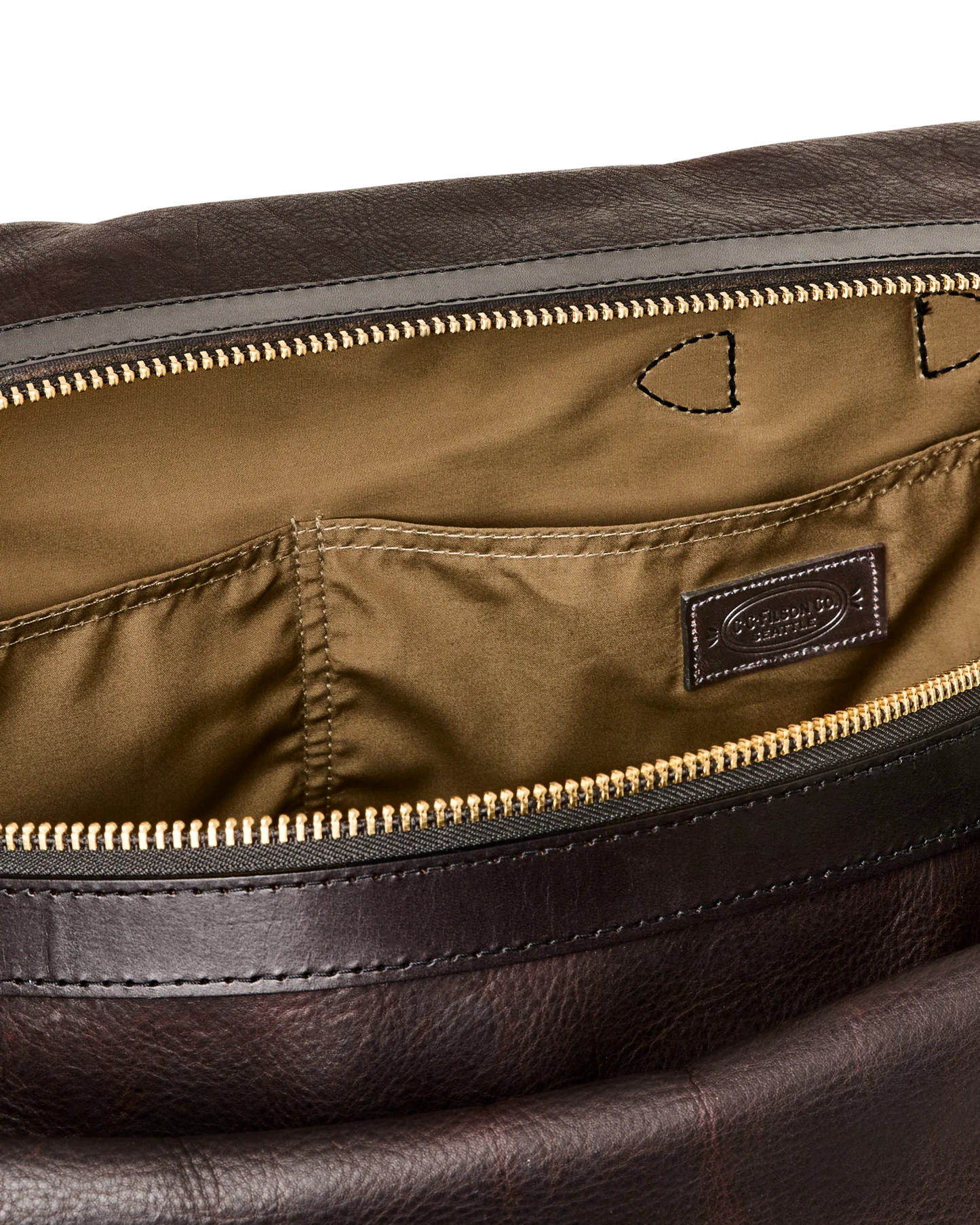 FILSON HERITAGE LEATHER MEDIUM DUFFLE BAG - BALLARD BROWN