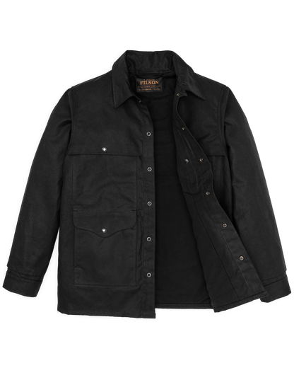 FILSON LINED TIN CLOTH CRUISER JACKET - BLACK