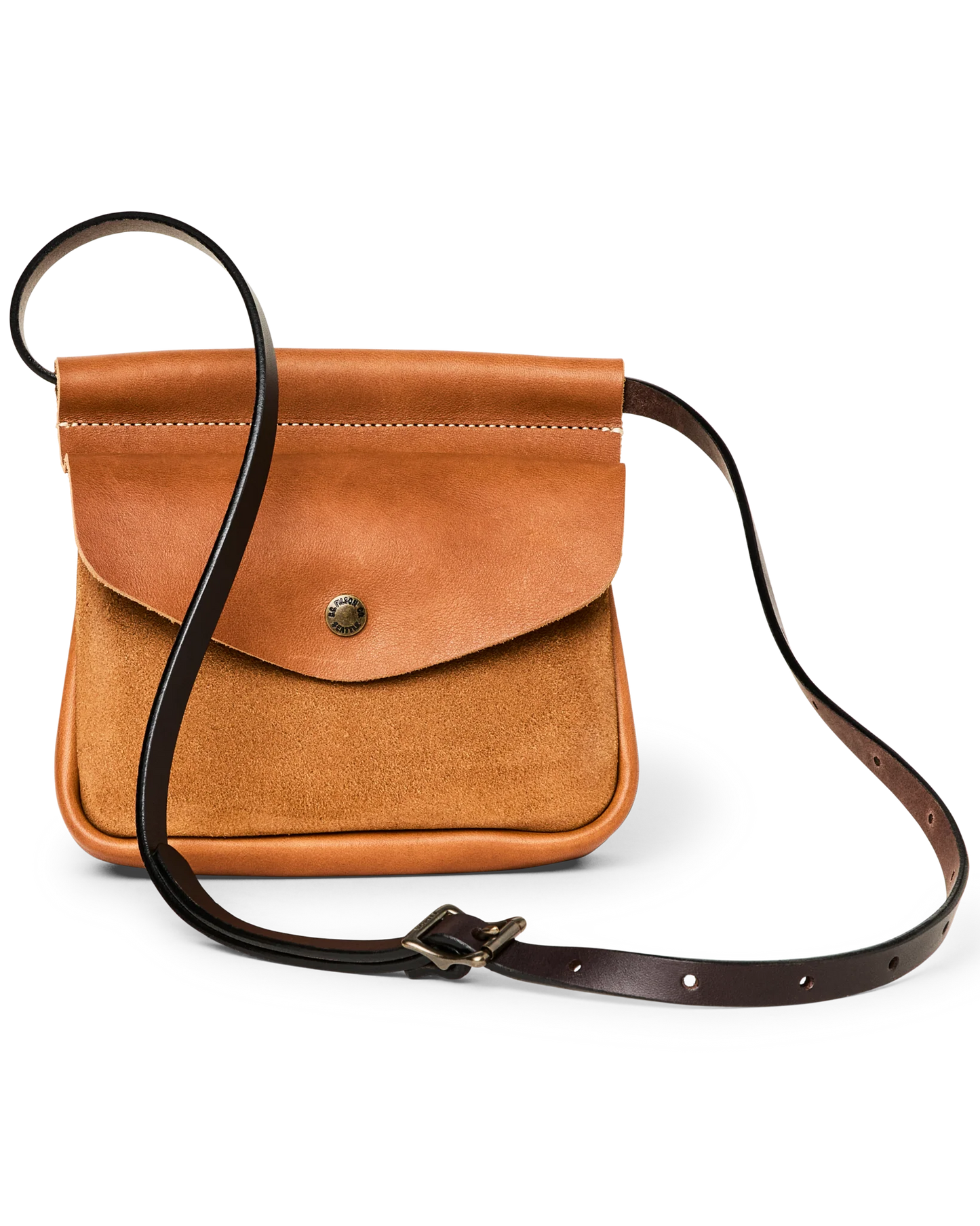 FILSON SUEDE LEATHER CONVERTIBLE FIELD BAG - SADDLE LEATHER