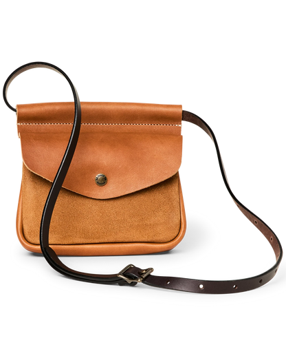 FILSON SUEDE LEATHER CONVERTIBLE FIELD BAG - SADDLE LEATHER