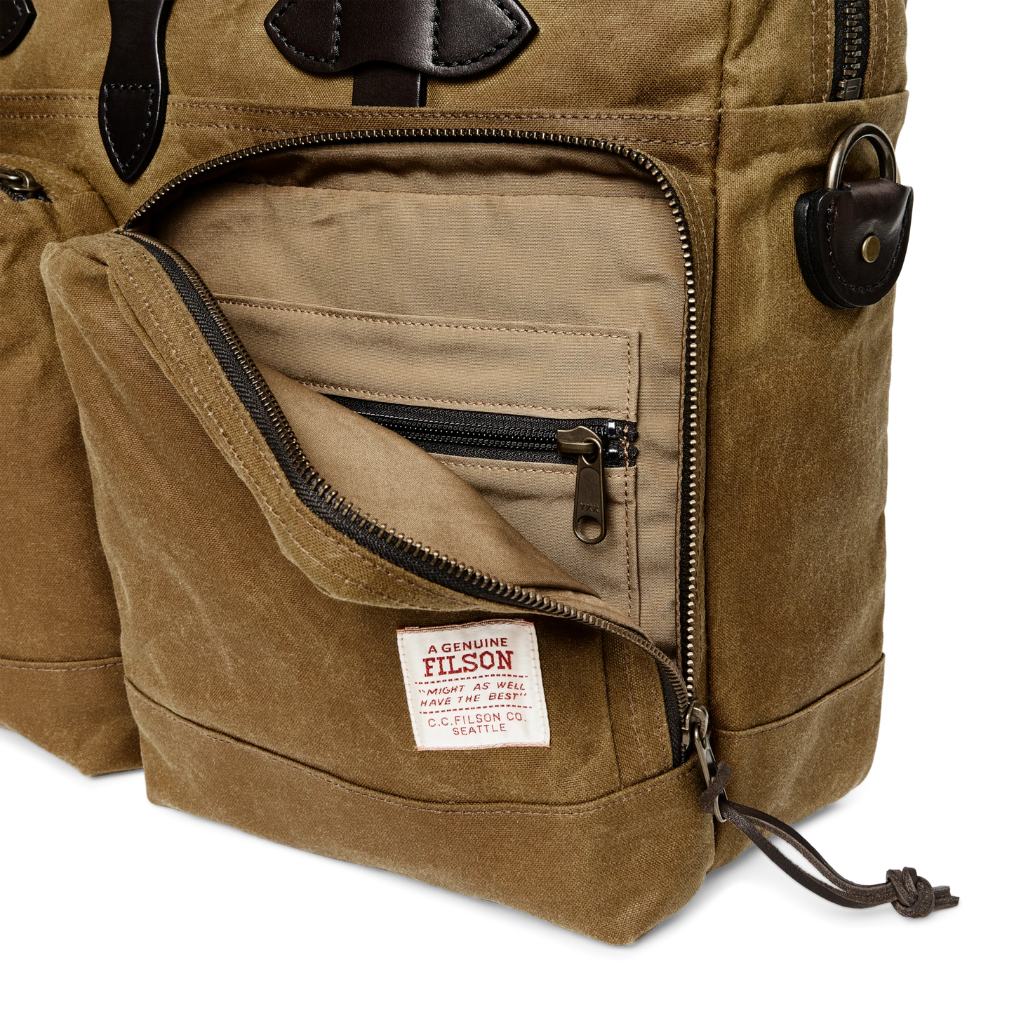 FILSON 24-HOUR TIN CLOTH BRIEFCASE - DARK TAN