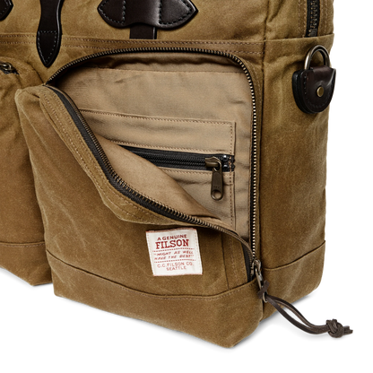 FILSON 24-HOUR TIN CLOTH BRIEFCASE - DARK TAN
