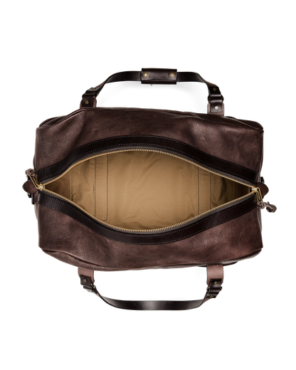 FILSON HERITAGE LEATHER MEDIUM DUFFLE BAG - BALLARD BROWN