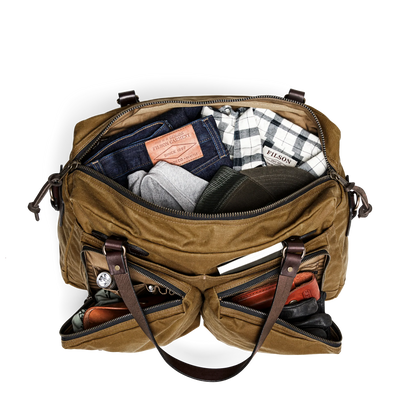 FILSON 48-HOUR TIN CLOTH DUFFLE BAG - DARK TAN
