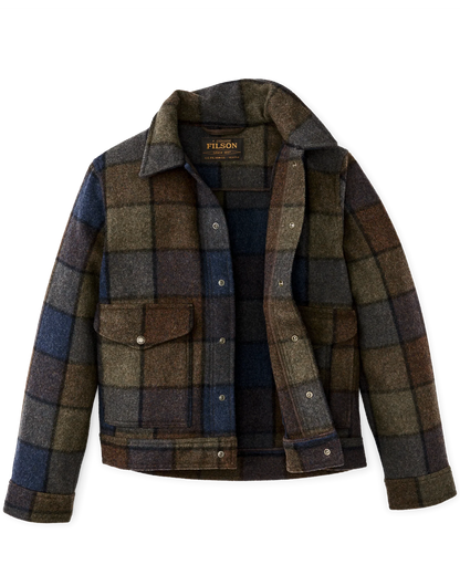 FILSON MACKINAW WOOL WORK JACKET - BLUE/BROWN/GRAY PLAID