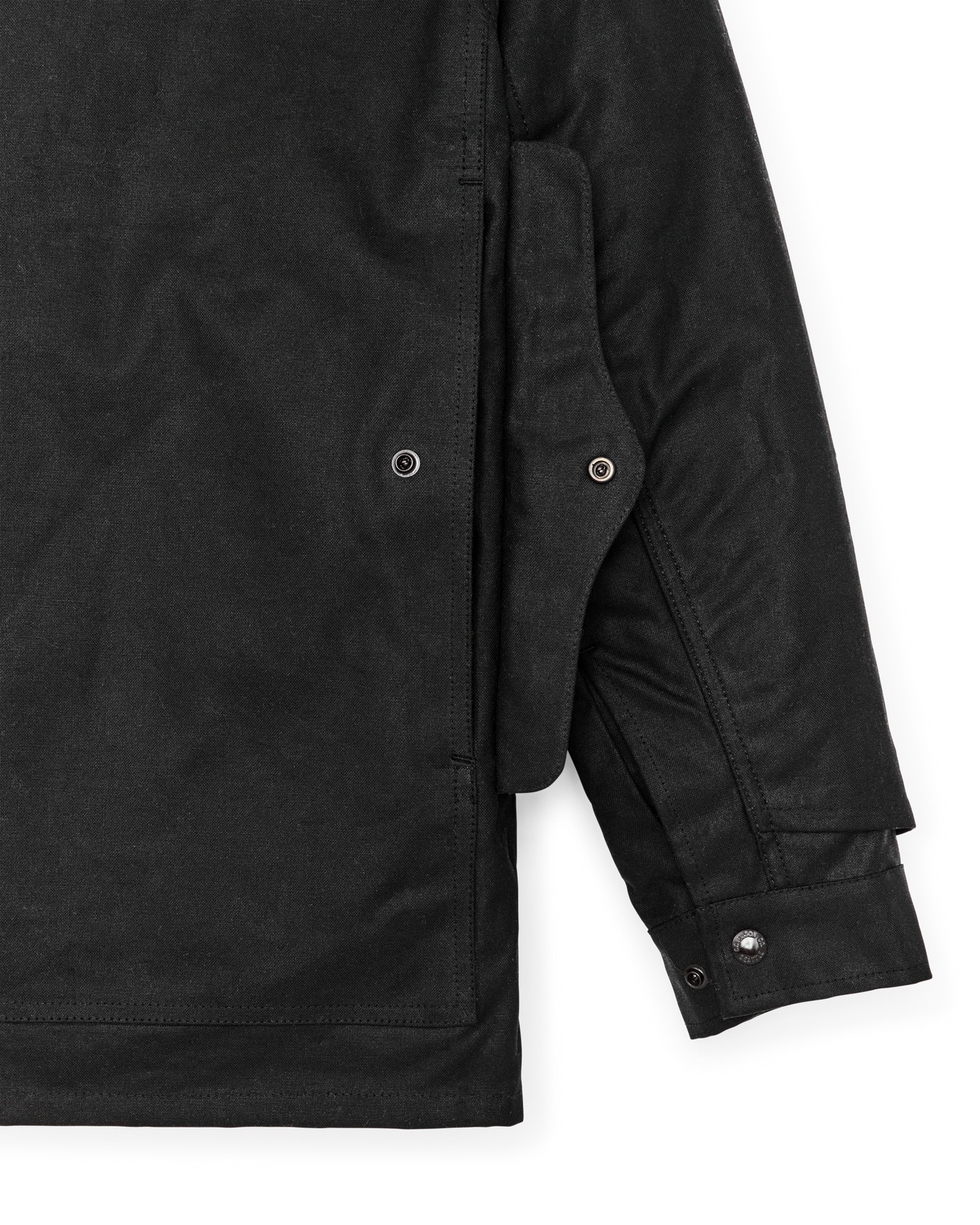 FILSON LINED TIN CLOTH CRUISER JACKET - BLACK