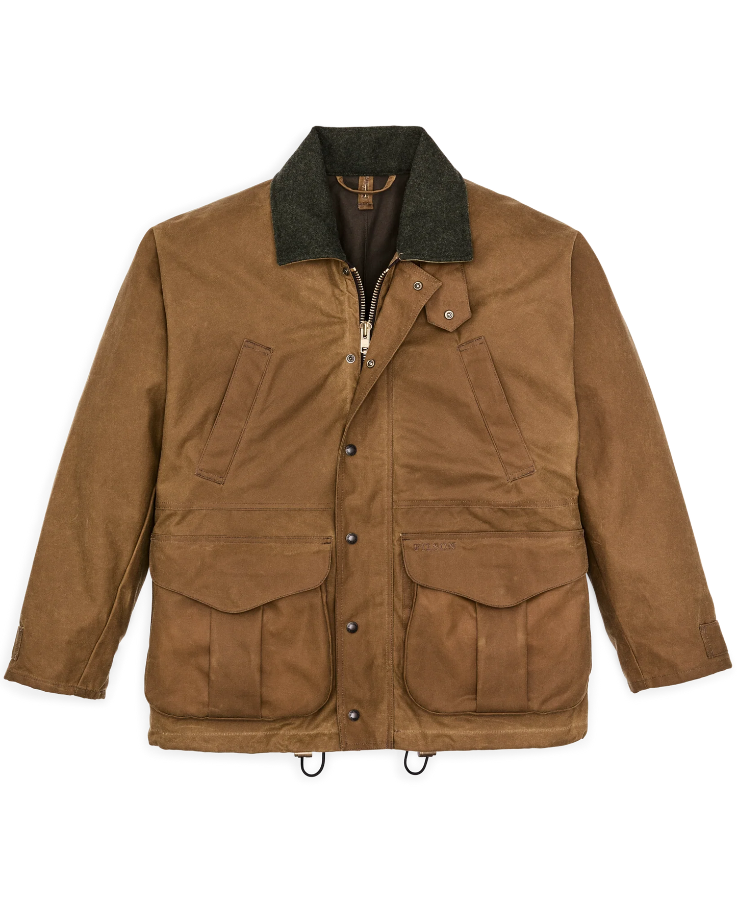 FILSON LINED TIN CLOTH FIELD JACKET - DARK TAN