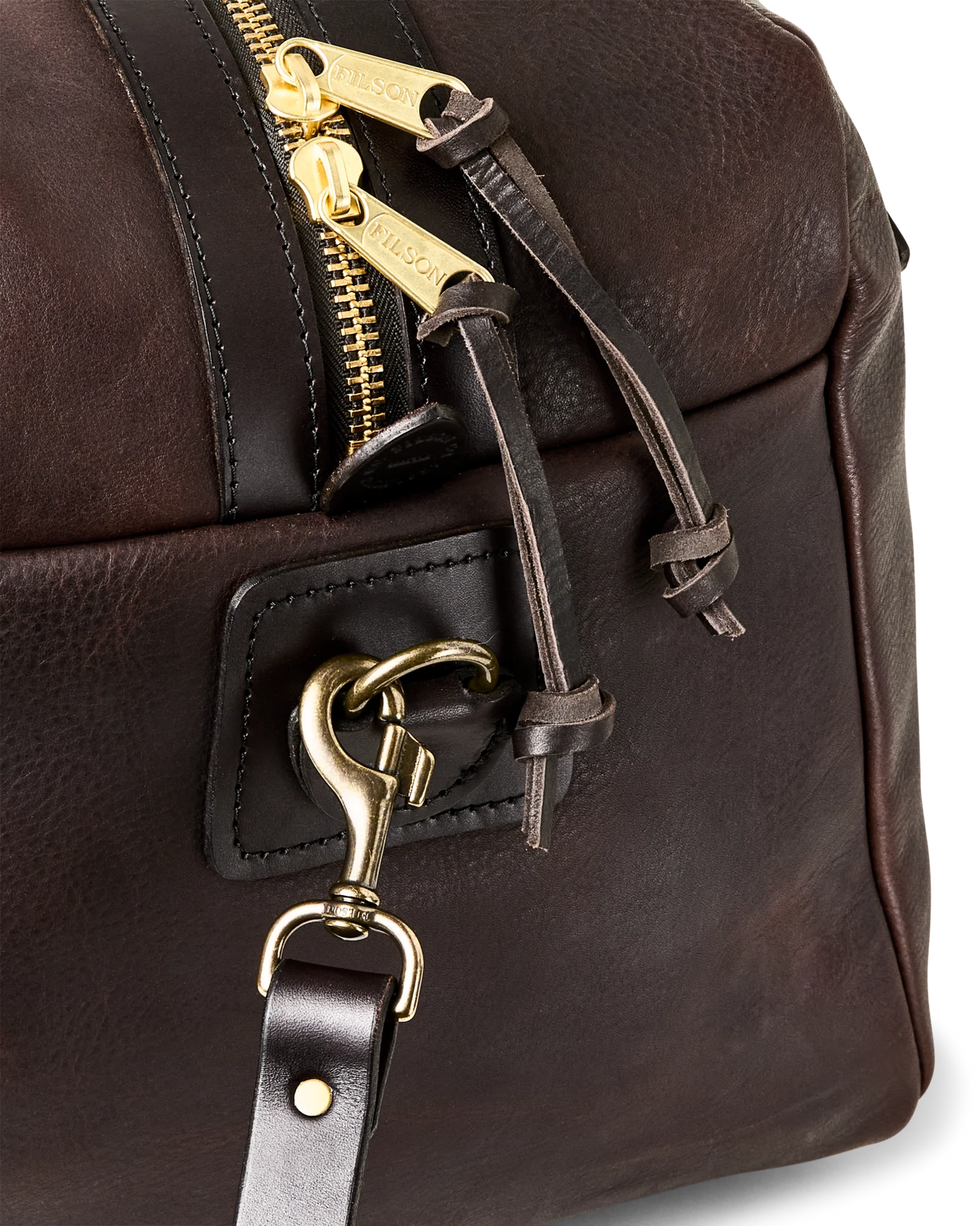FILSON HERITAGE LEATHER MEDIUM DUFFLE BAG - BALLARD BROWN