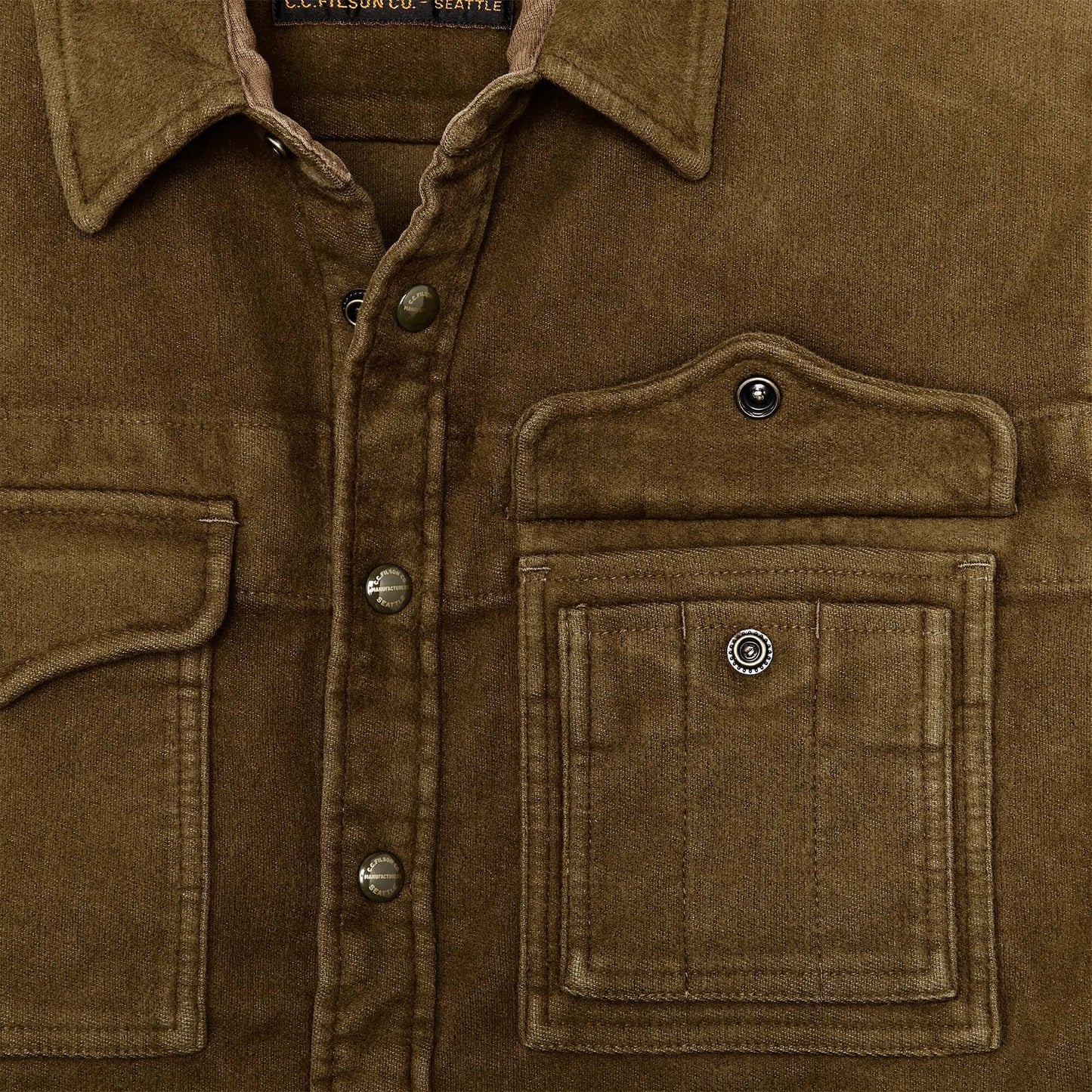 FILSON BEARTOOTH JAC-SHIRT - MARSH OLIVE BLANKET STRIPE