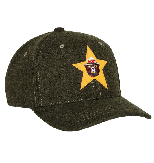 FILSON SMOKEY BEAR LOGGER CAP - FOREST GREEN/SMOKEY BEAR