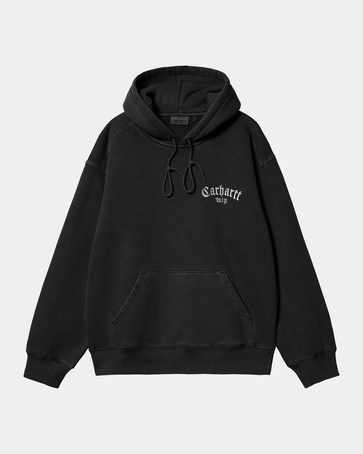 CARHARTT WIP HOODED ONYX SCRIPT SWEAT - BLACK/WHITE