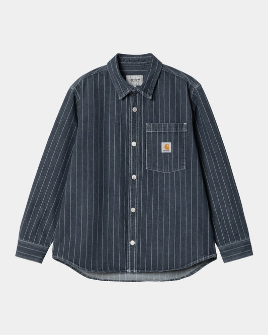 CARHARTT WIP ORLEAN SHIRT JAC ORLEAN STRIPE - BLUE/WHITE STONE