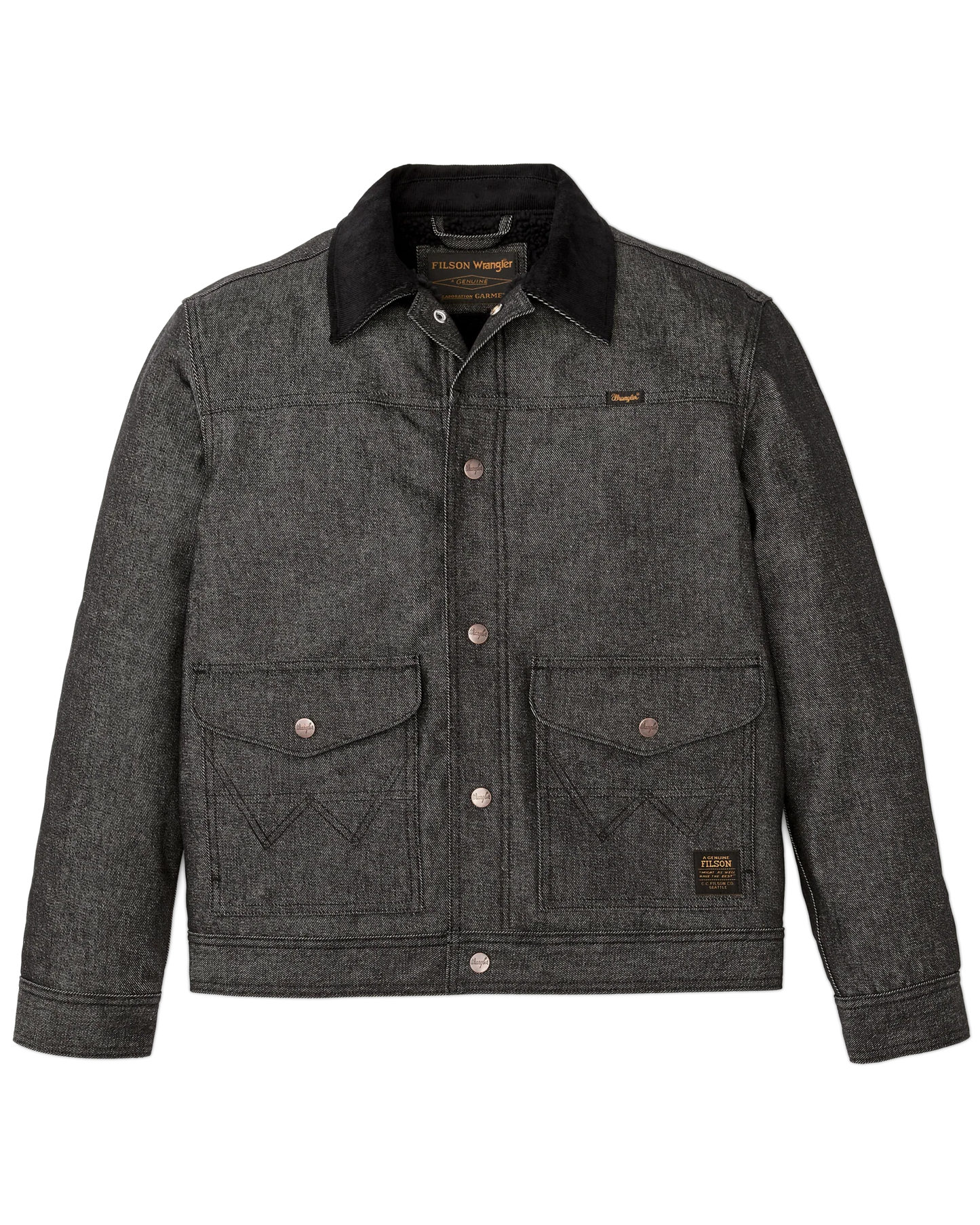 WRANGLER X FILSON DENIM WORK JACKET - BLACK