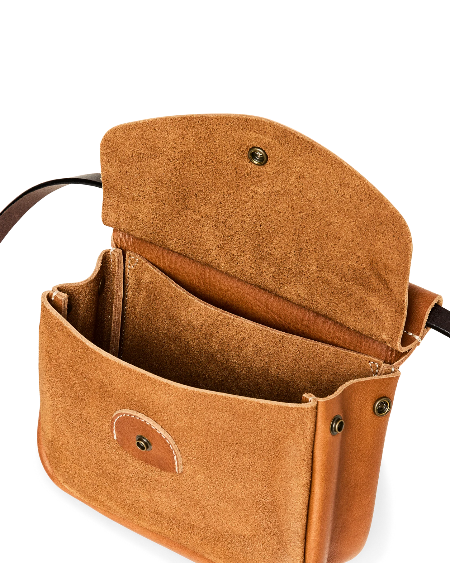 FILSON SUEDE LEATHER CONVERTIBLE FIELD BAG - SADDLE LEATHER