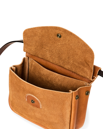 FILSON SUEDE LEATHER CONVERTIBLE FIELD BAG - SADDLE LEATHER