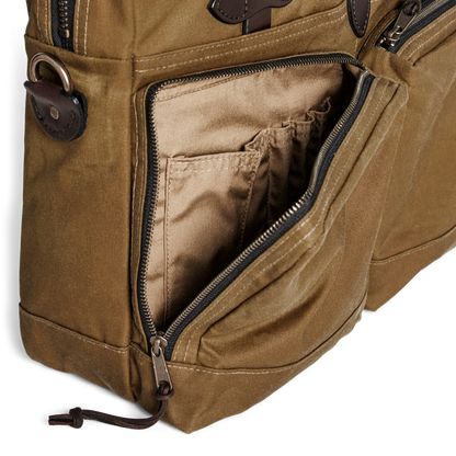 FILSON 24-HOUR TIN CLOTH BRIEFCASE - DARK TAN