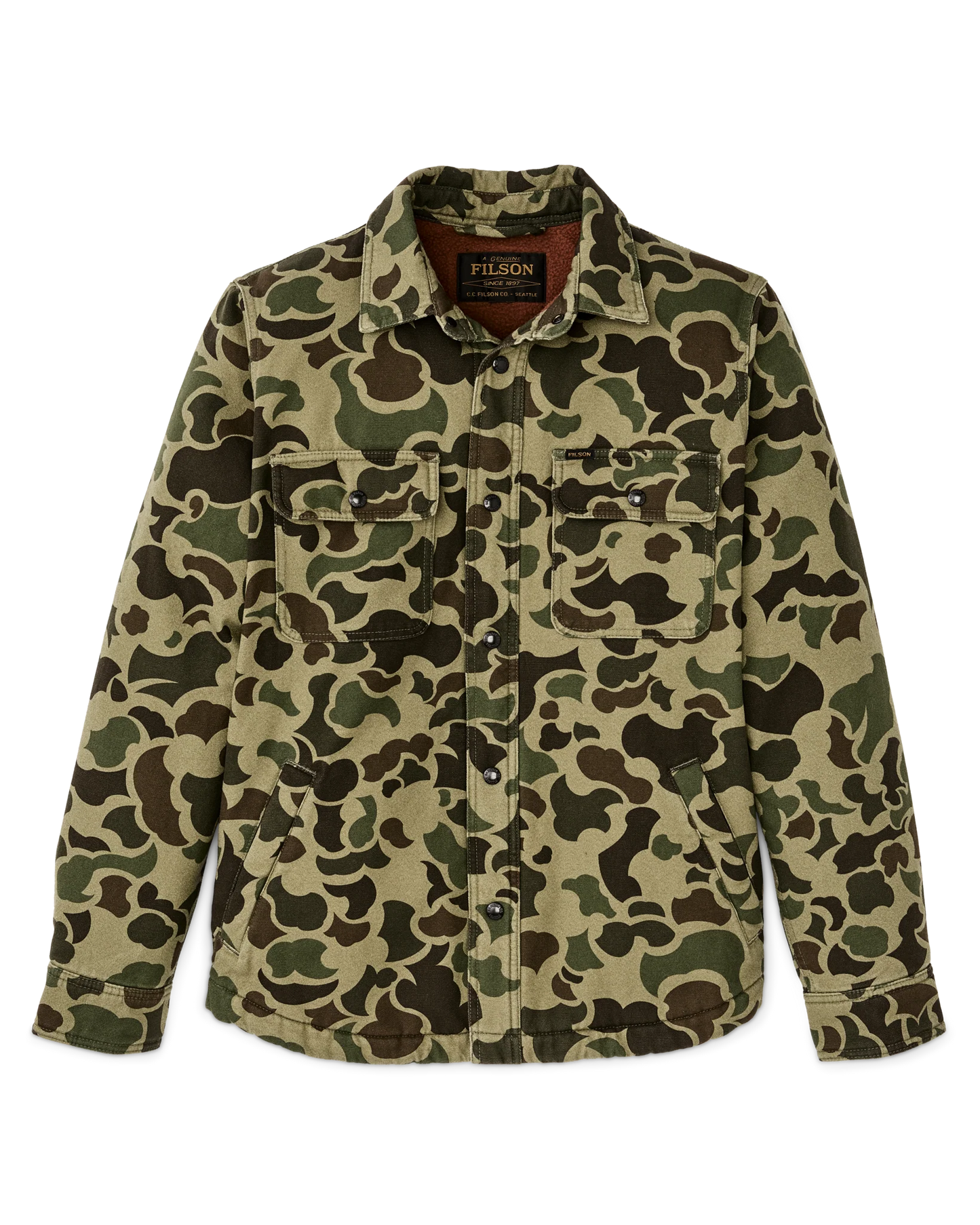 FILSON FLEECE LINED JAC-SHIRT - TUNDRA SHRUB CAMO