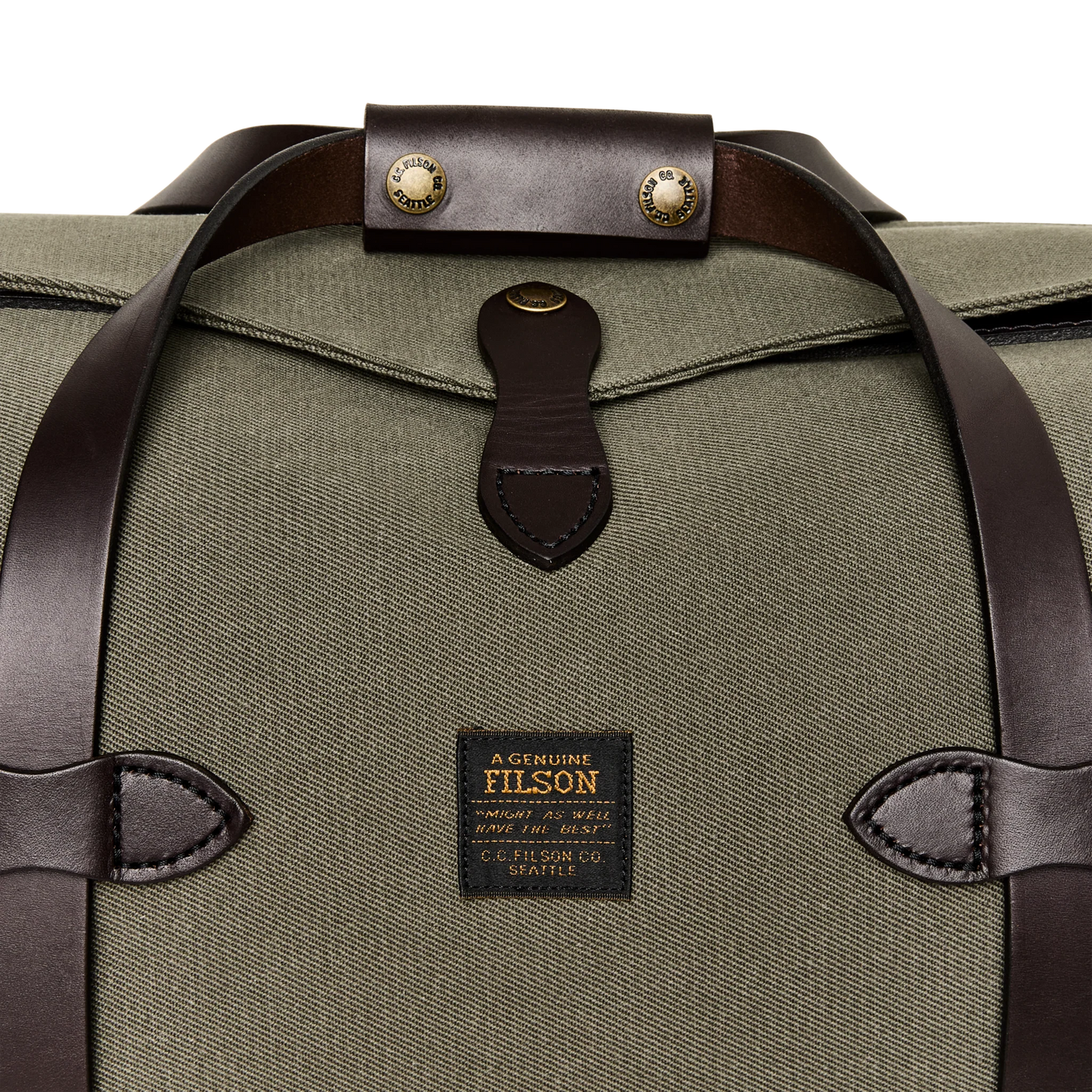 FILSON SMALL RUGGED TWILL DUFFLE BAG - Otter Green