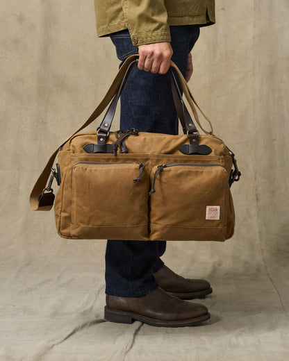 FILSON 48-HOUR TIN CLOTH DUFFLE BAG - DARK TAN