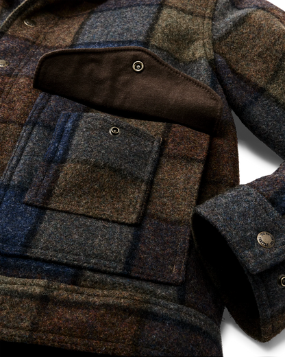 FILSON MACKINAW WOOL WORK JACKET - BLUE/BROWN/GRAY PLAID