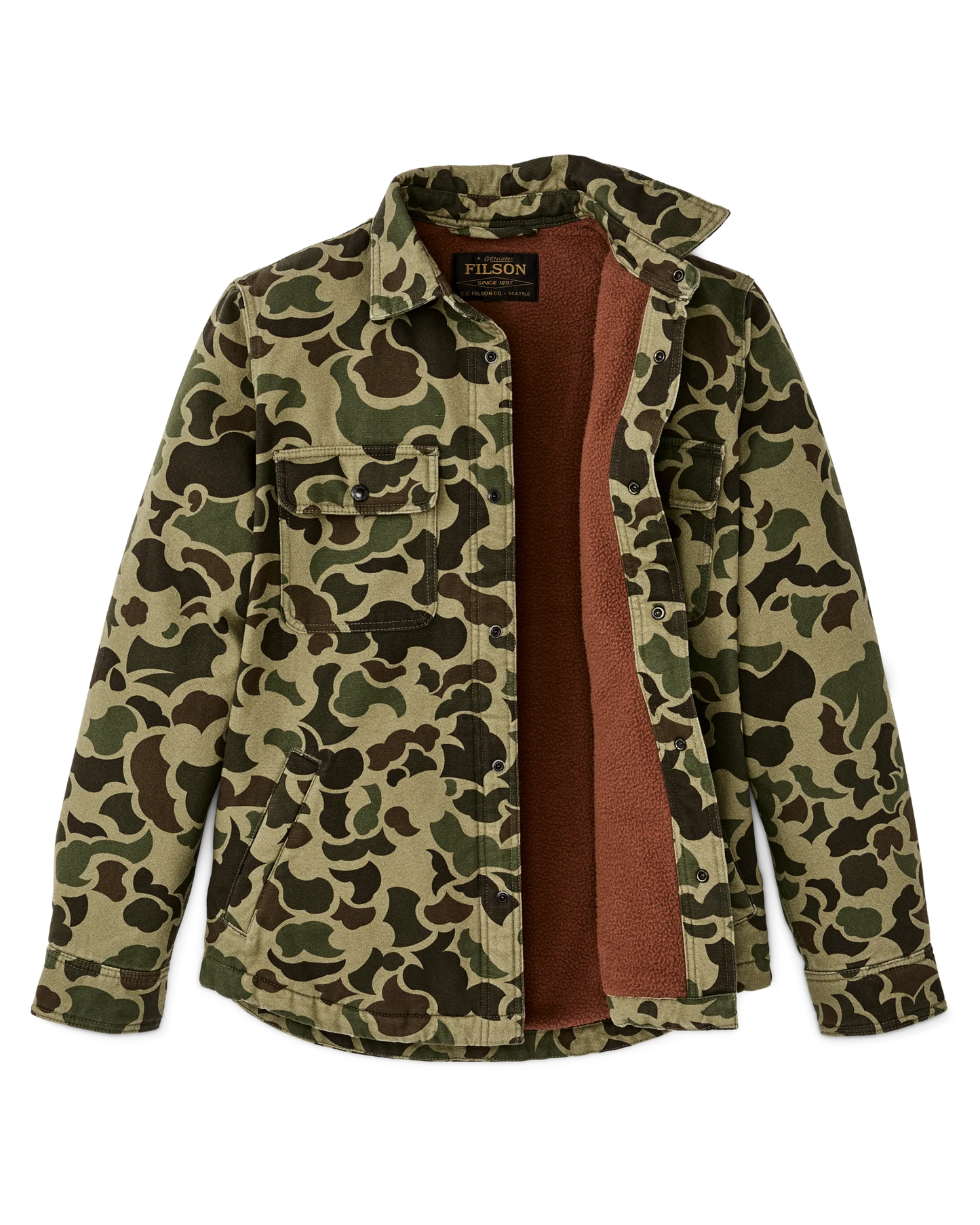 FILSON FLEECE LINED JAC-SHIRT - TUNDRA SHRUB CAMO