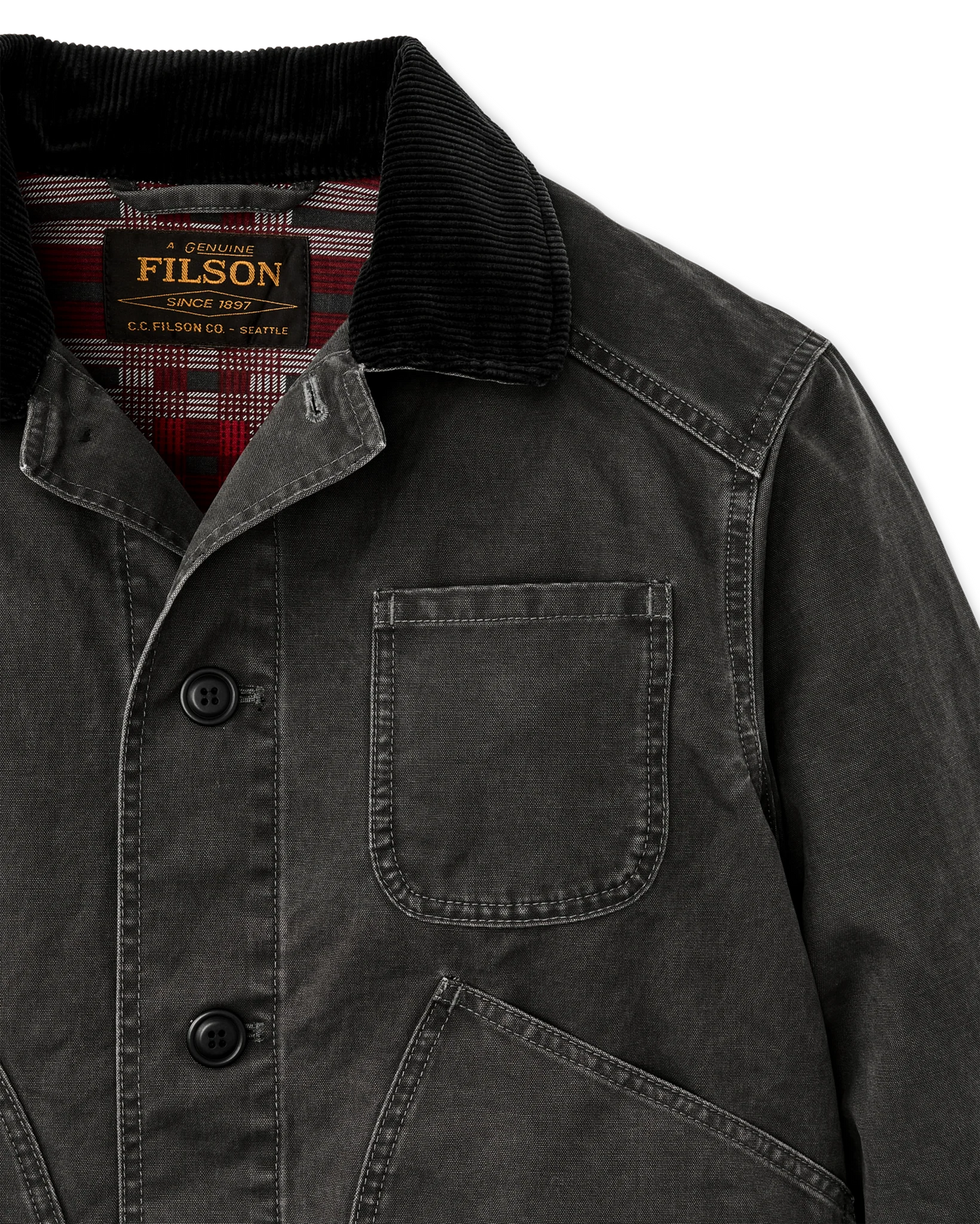 FILSON CANVAS OUTFITTER JACKET - PEAT