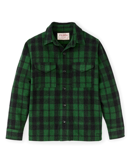 FILSON WOOL JAC-SHIRT - GREEN / BLACK PLAID