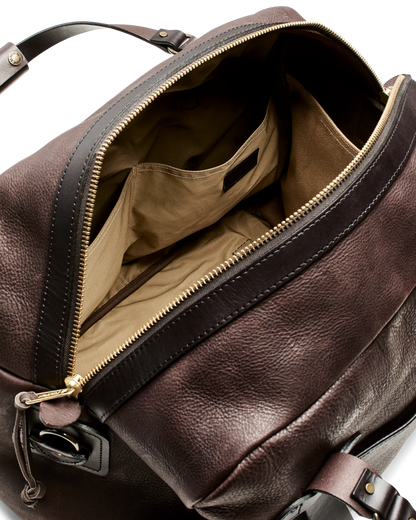FILSON HERITAGE LEATHER MEDIUM DUFFLE BAG - BALLARD BROWN