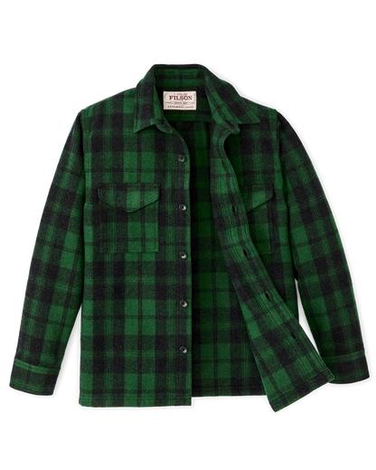 FILSON WOOL JAC-SHIRT - GREEN / BLACK PLAID