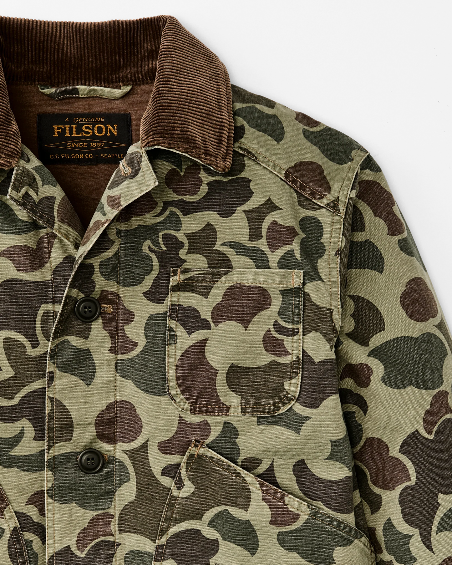 FILSON CANVAS OUTFITTER JACKET - TUNDRA SHRUB CAMO