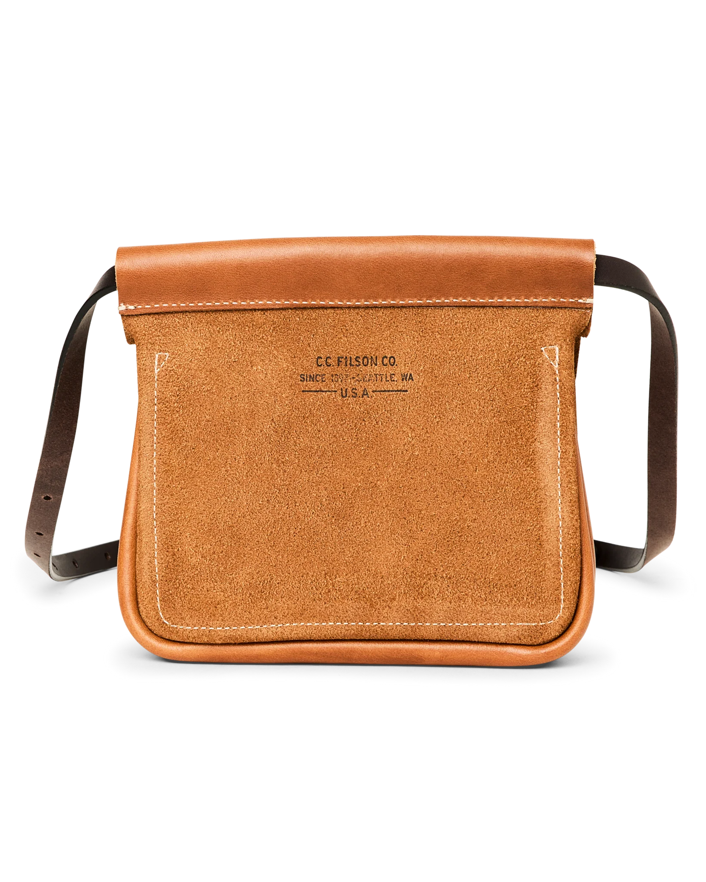 FILSON SUEDE LEATHER CONVERTIBLE FIELD BAG - SADDLE LEATHER