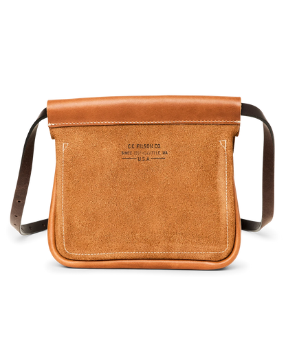 FILSON SUEDE LEATHER CONVERTIBLE FIELD BAG - SADDLE LEATHER