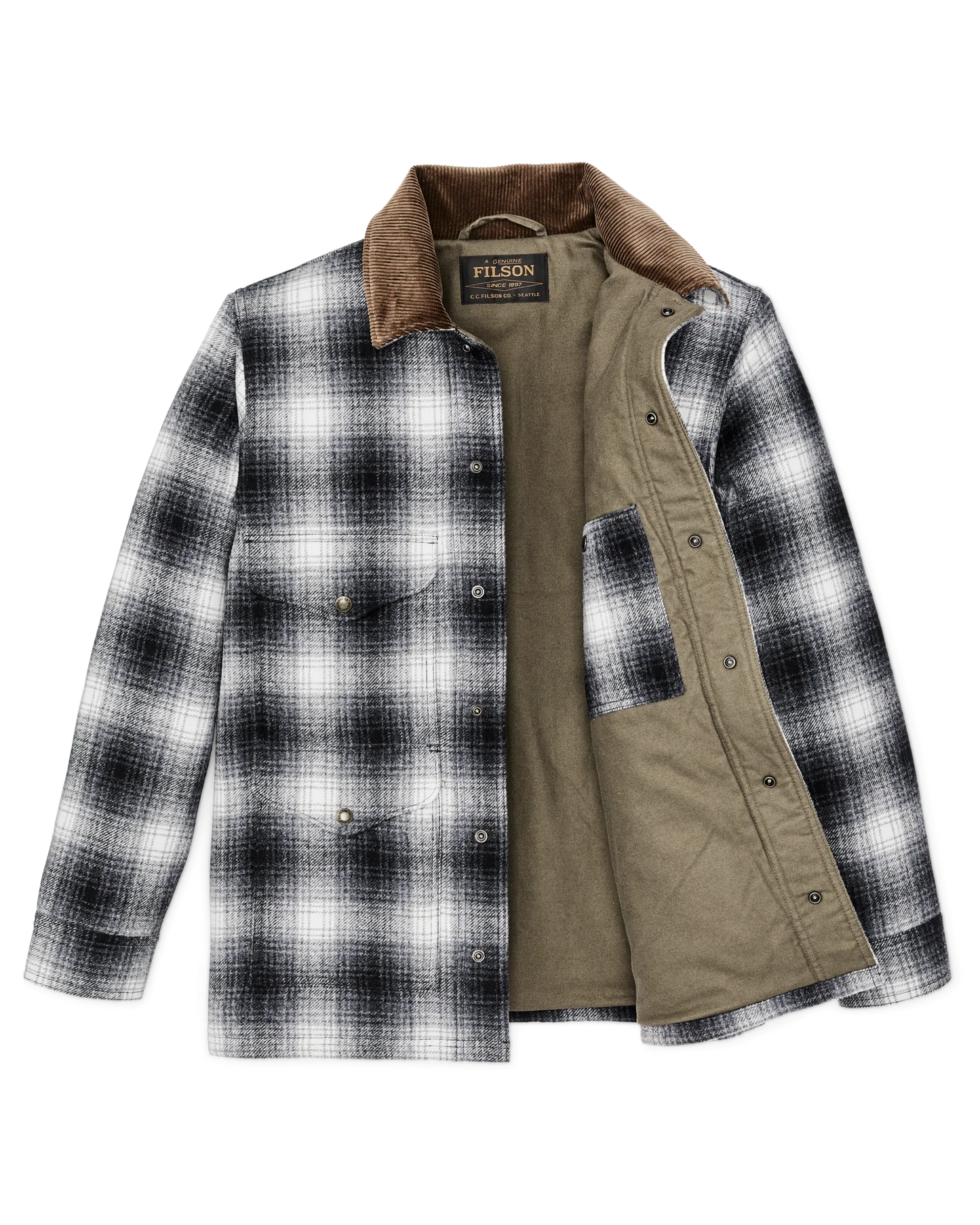 FILSON SPOKANE INSULATED CRUISER JACKET - CHARCOAL OMBRE