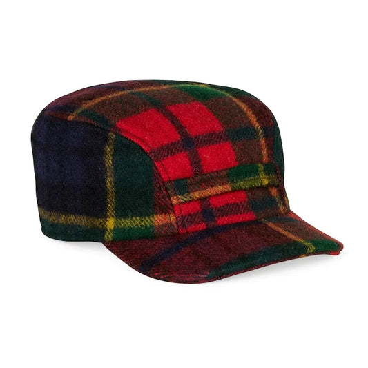 FILSON MACKINAW WOOL CAP - RED/NAVY PLAID