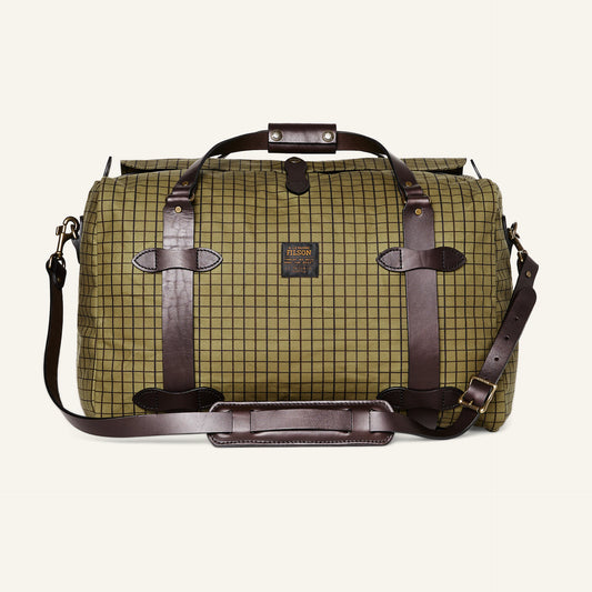 FILSON OIL FINISH TIN CLOTH DUFFLE - FLYWAY GREEN