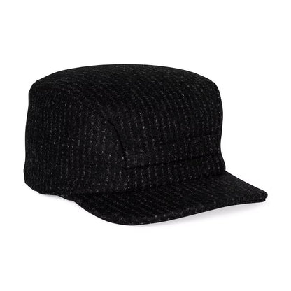 FILSON MACKINAW WOOL CAP - BLACK CHARCOAL/ROPE STRIPE