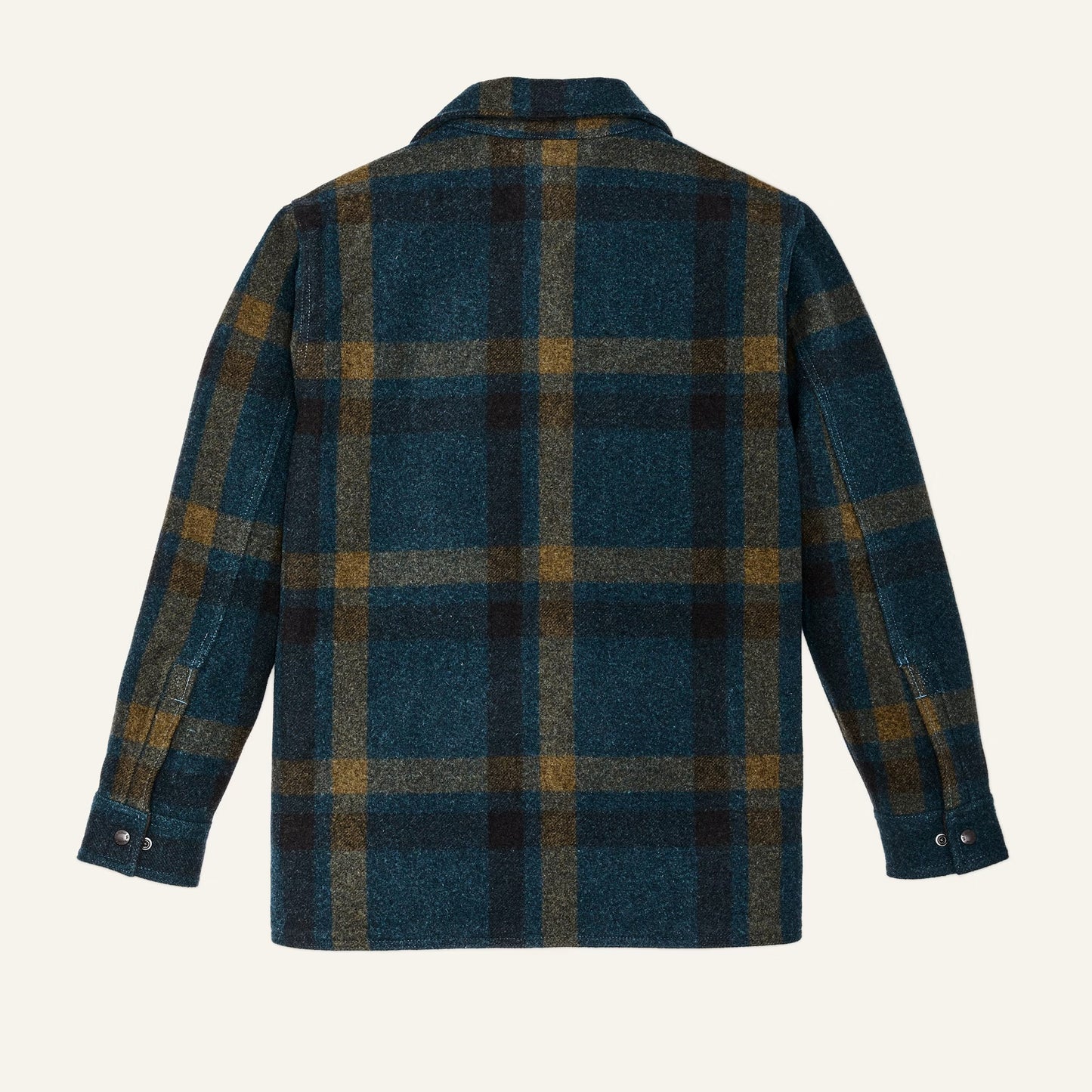 FILSON LINED MACKINAW WOOL JAC-SHIRT - TEAL/OCHRE PLAID