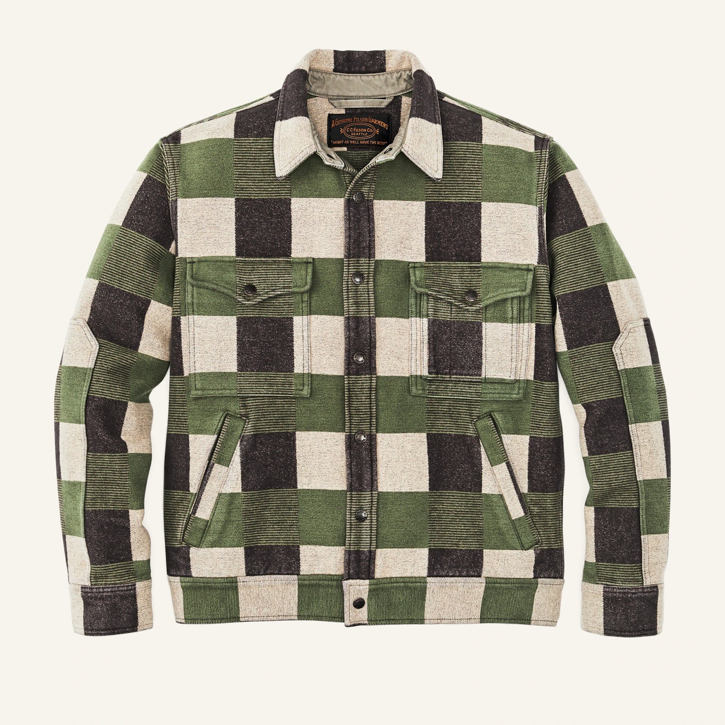 FILSON BEARTOOTH CAMP JACKET - CINDER/OLIVE CHECK