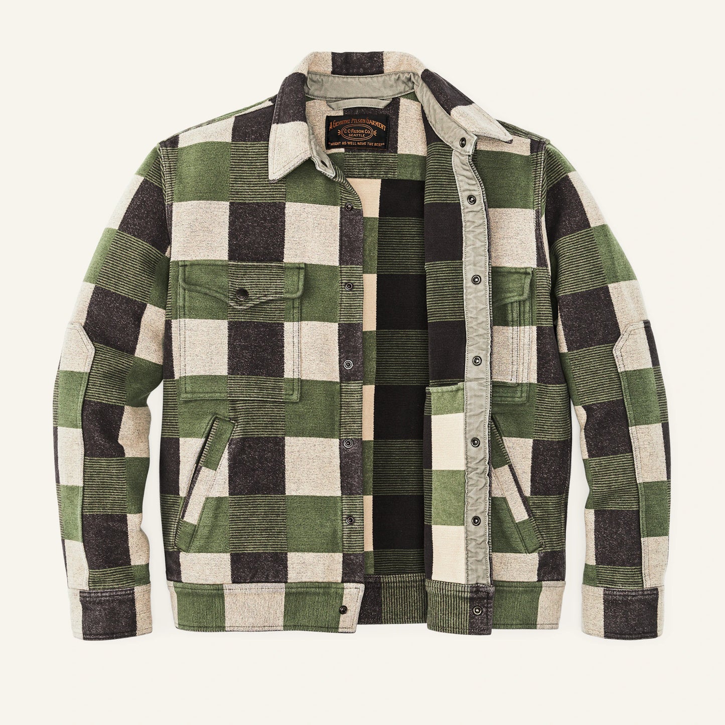 FILSON BEARTOOTH CAMP JACKET - CINDER/OLIVE CHECK