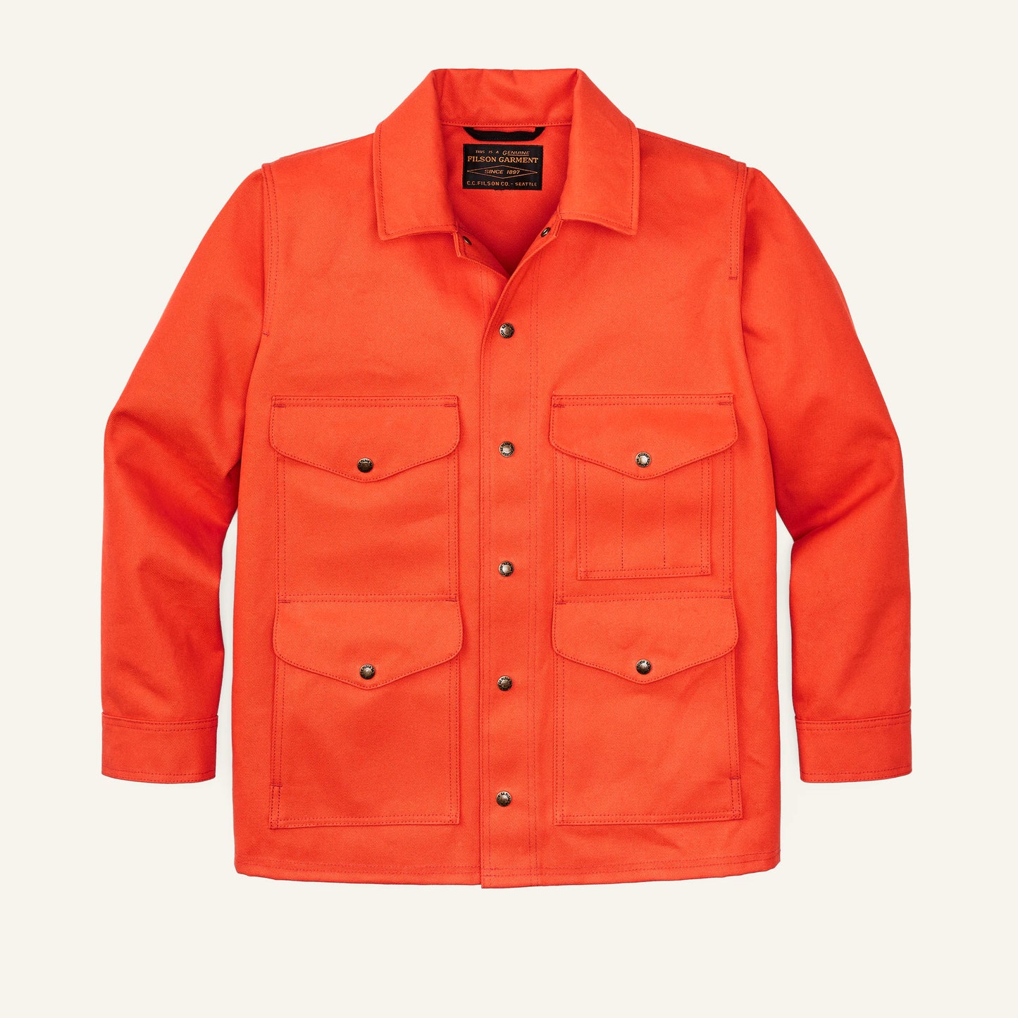 FILSON RUGGED TWILL CRUISER JACKET - PHEASANT RED