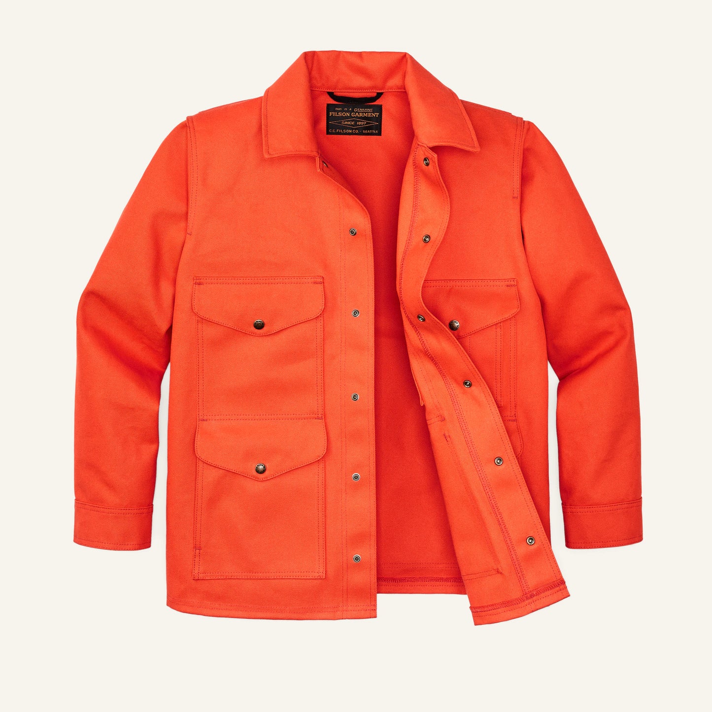 FILSON RUGGED TWILL CRUISER JACKET - PHEASANT RED