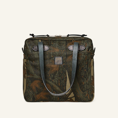 FILSON RUGGED TWILL TOTE BAG WITH ZIPPER - FADED MAPLE BARK CAMO