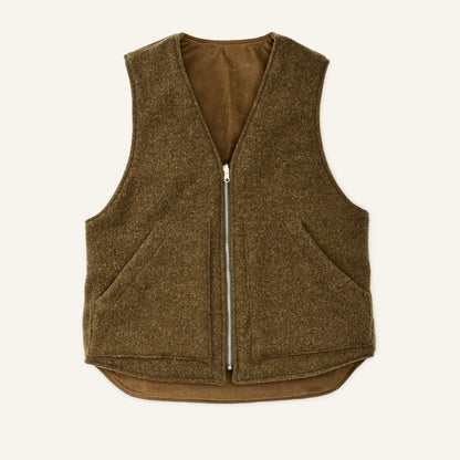 FILSON X GOVERNOR BAXTER REVERSIBLE VEST - DARK TAN