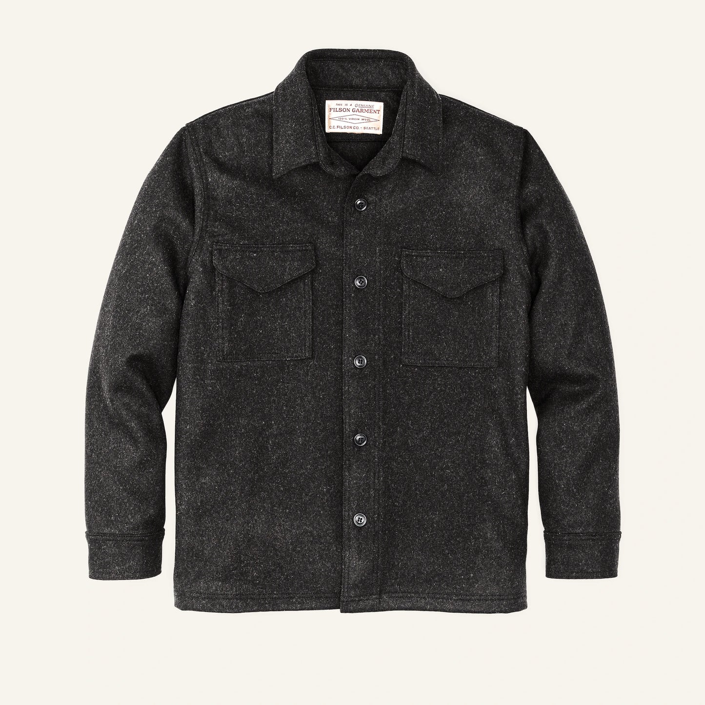 FILSON SEATTLE WOOL JAC-SHIRT - CHARCOAL GRAY