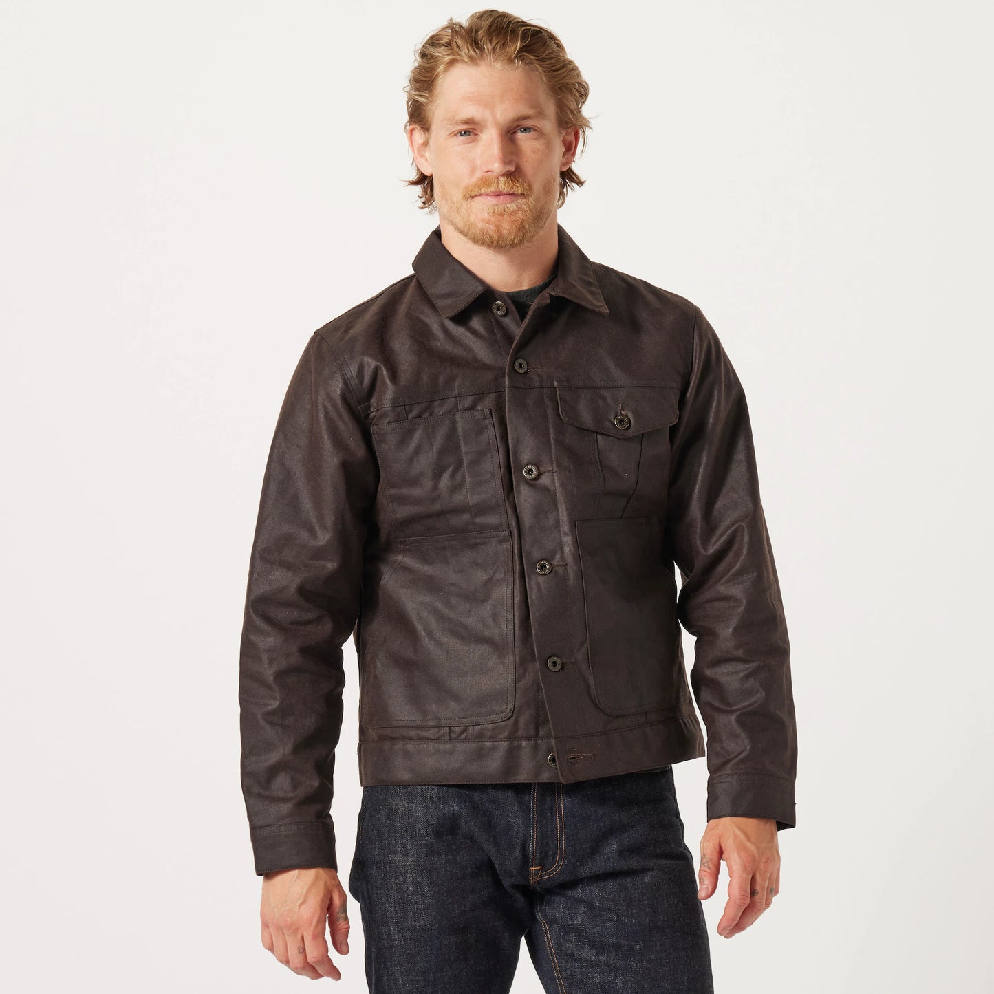 FILSON TIN CLOTH SHORT LINED CRUISER - DARK BROWN