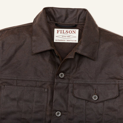 FILSON TIN CLOTH SHORT LINED CRUISER - DARK BROWN